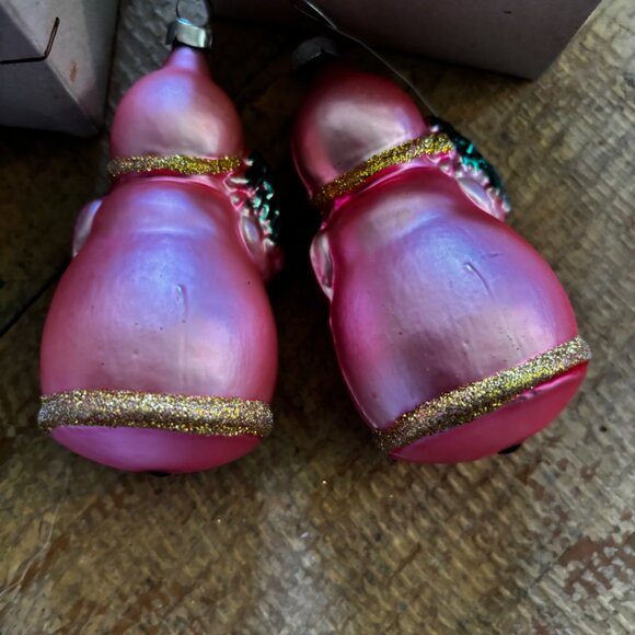 Lot 5 Inge Glas handblown glass Christmas tree ornaments Pink Baby Doll w/tree - Picture 2 of 4